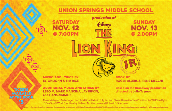  Union Springs the Lion King